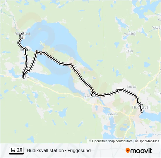 20 Bus Line Map