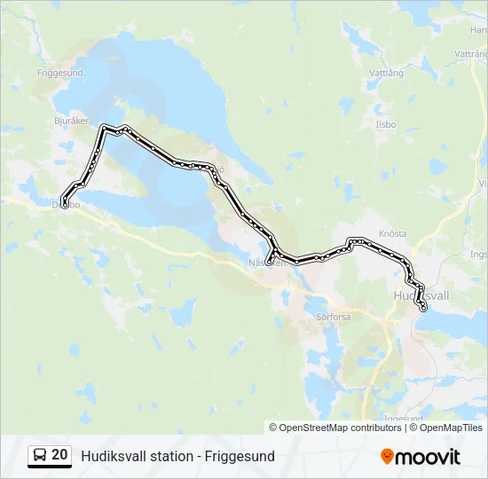 20 Bus Line Map