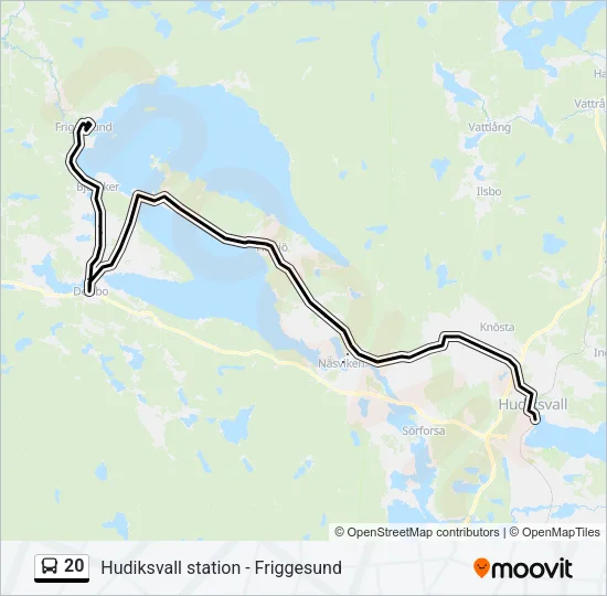 20 Bus Line Map