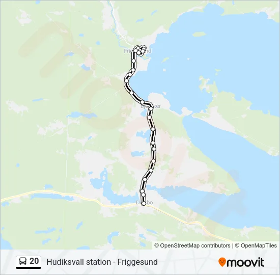 20 Bus Line Map