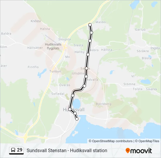 29 Bus Line Map