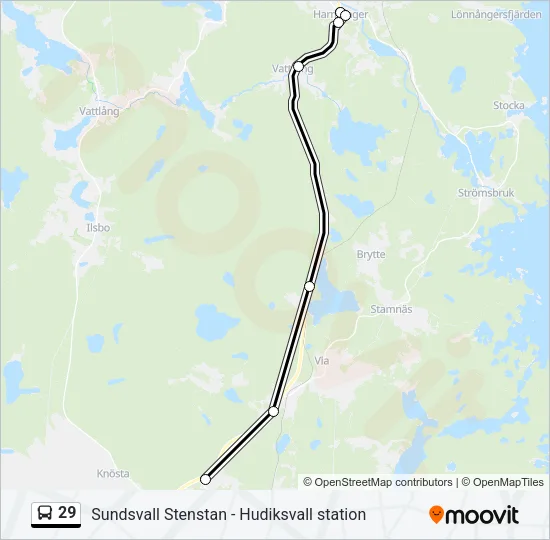 29 Bus Line Map