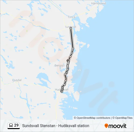 29 Bus Line Map