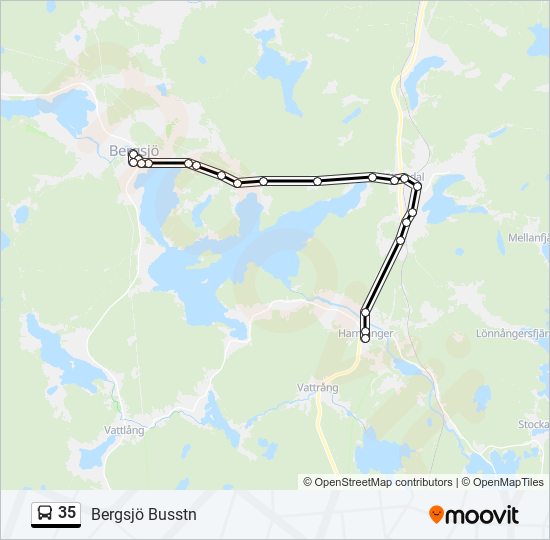 35 bus Line Map