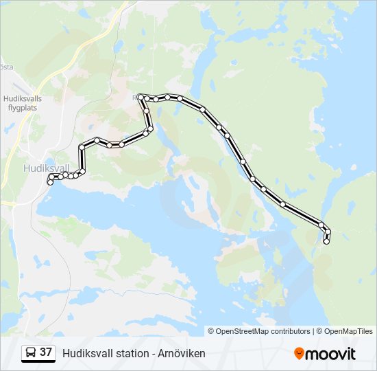 37 bus Line Map