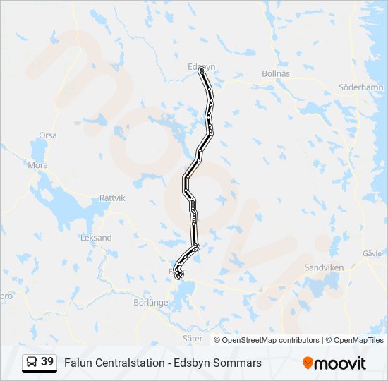 39 bus Line Map