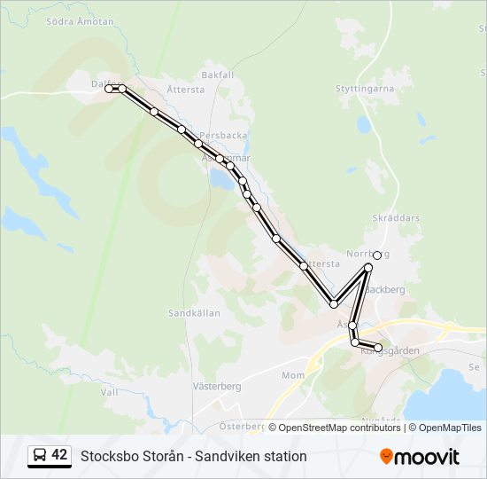 42 bus Line Map