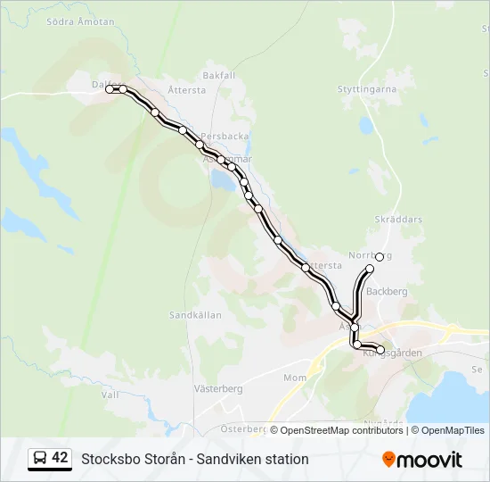 42 Bus Line Map