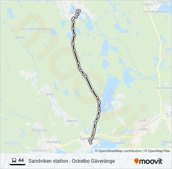 44 bus Line Map