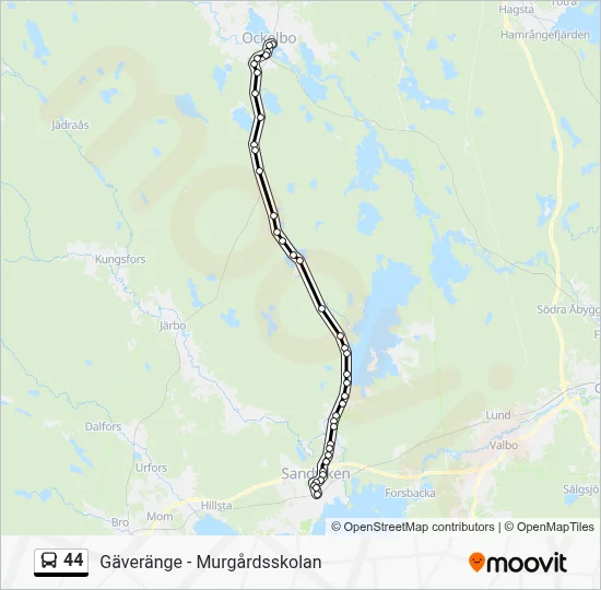 44 Route: Schedules, Stops & Maps - Ockelbo Station (Updated)