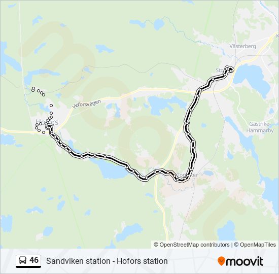 46 bus Line Map