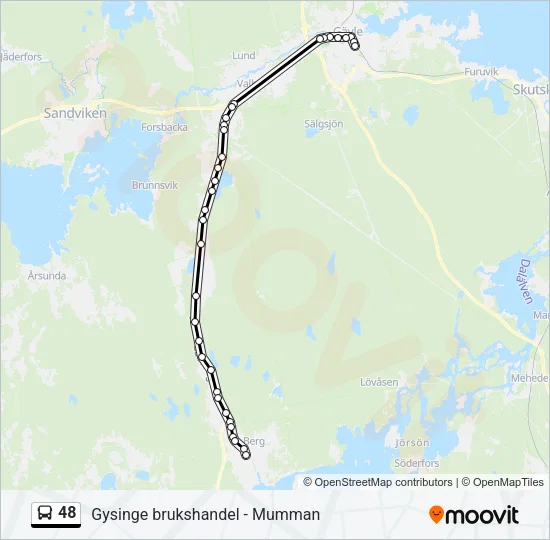 48 Bus Line Map