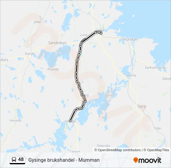 48 Bus Line Map