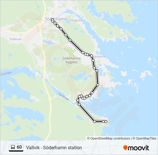 60 bus Line Map