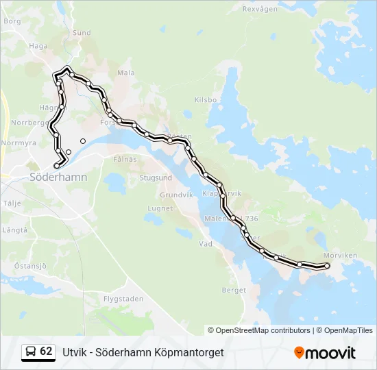 62 Bus Line Map