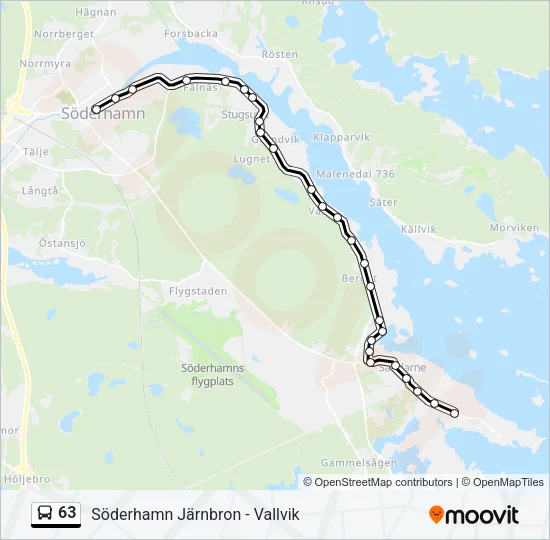 63 Bus Line Map