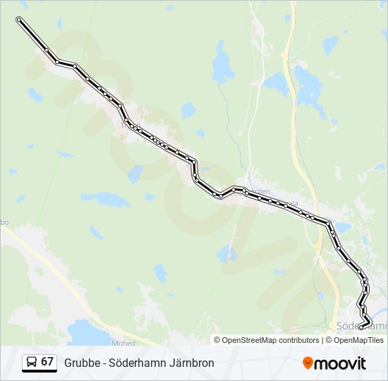 67 bus Line Map