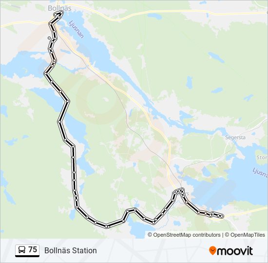 75 bus Line Map