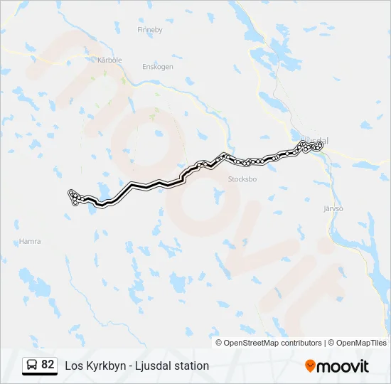 82 Bus Line Map
