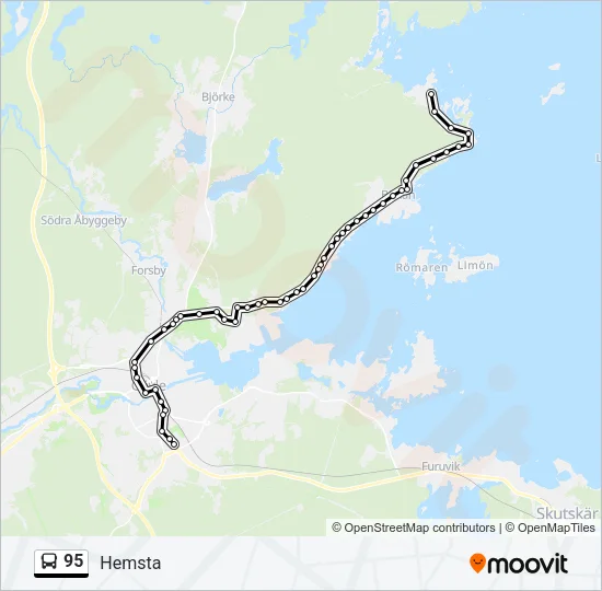 95 Bus Line Map