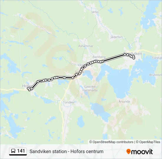 141 Bus Line Map