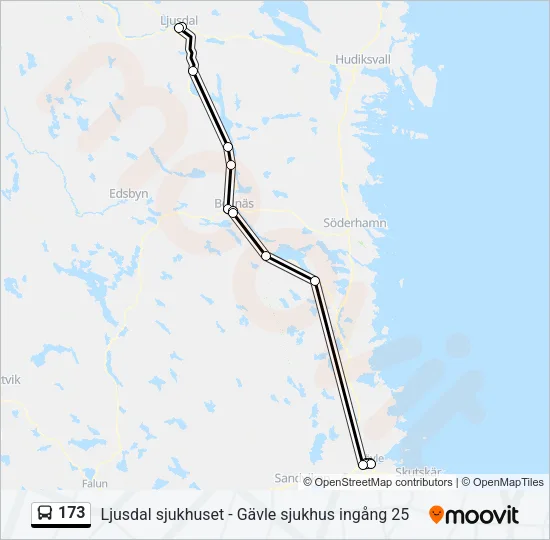 173 Bus Line Map