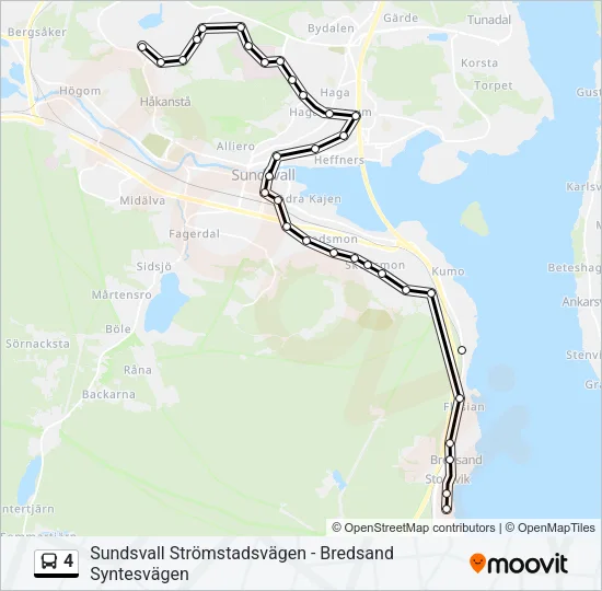 4 Bus Line Map