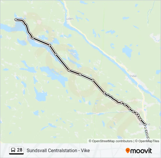 28 Bus Line Map