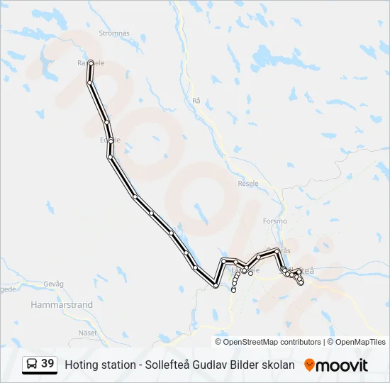 39 Bus Line Map