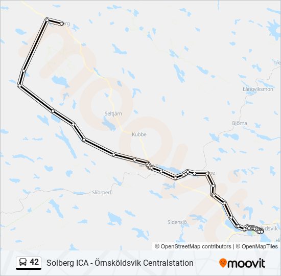 42 Route: Schedules, Stops & Maps - Örnsköldsvik Centralstation (Updated)