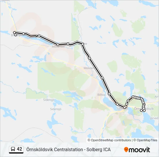 42 Bus Line Map