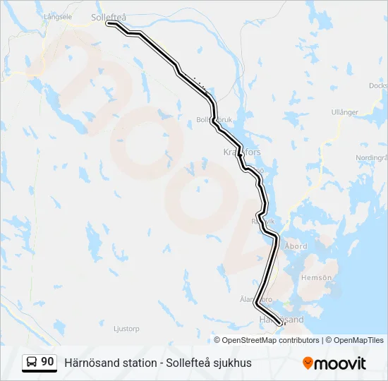 90 Bus Line Map