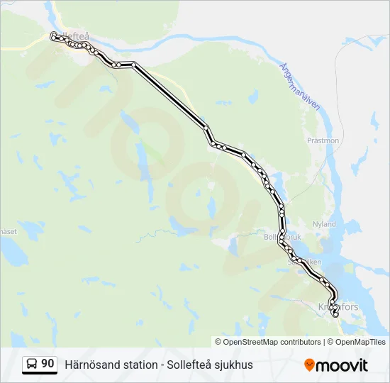 90 Bus Line Map