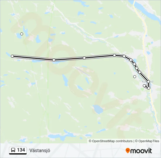 134 Bus Line Map