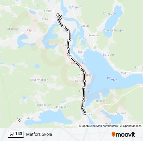 143 Bus Line Map