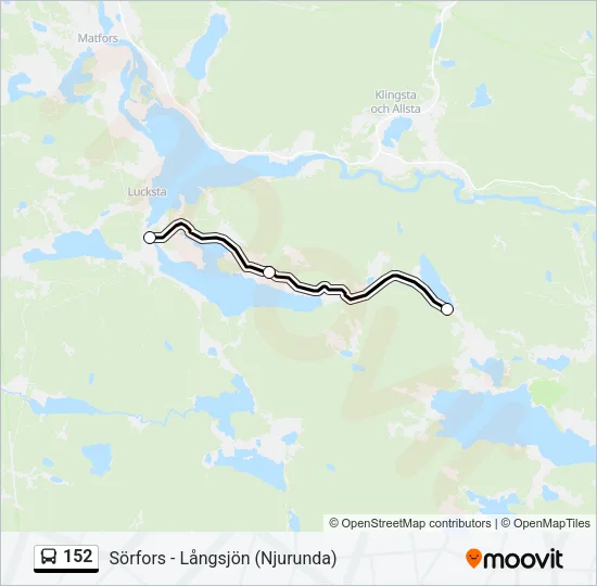 152 Bus Line Map