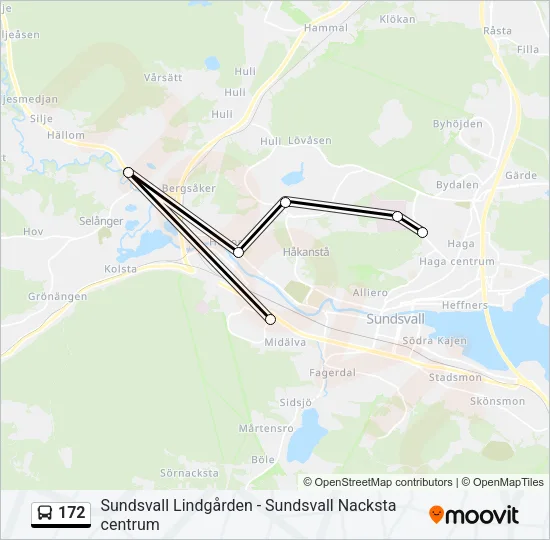 172 Bus Line Map