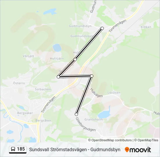 185 Bus Line Map