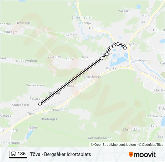 186 Bus Line Map