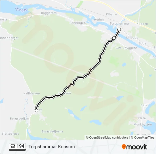 194 Bus Line Map