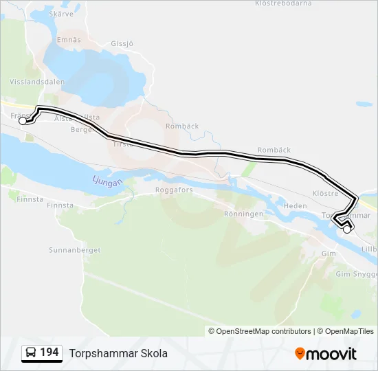 194 Bus Line Map