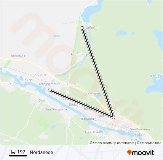 197 Bus Line Map
