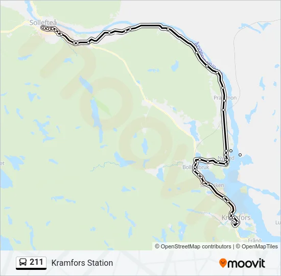 211 Bus Line Map