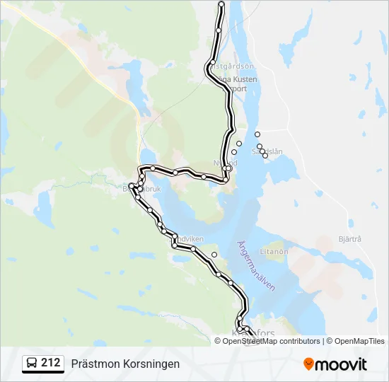 212 Bus Line Map