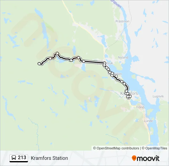 213 Bus Line Map