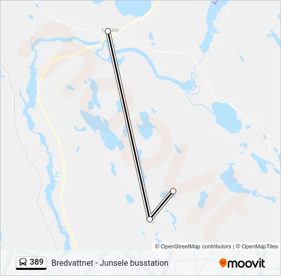 389 Bus Line Map