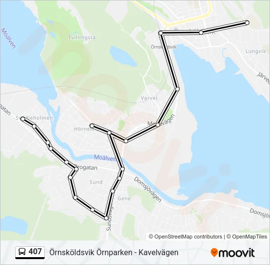 407 Bus Line Map