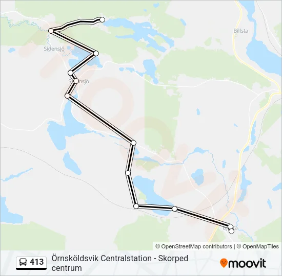 413 Bus Line Map