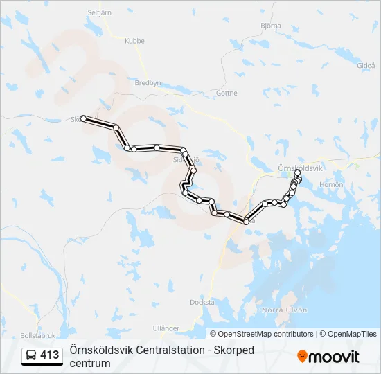 413 Bus Line Map