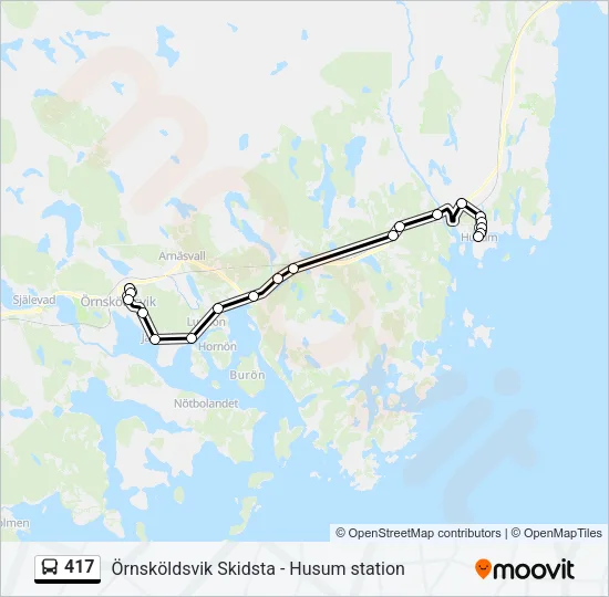 417 Bus Line Map